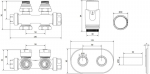 Mexen G00 termostaatiline komplekt nurga-/otsakorgiga, maskiga R, Duplex, DN50, kroom - W908-900-905-01