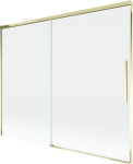 Mexen Rox kaheosaline vannisein, liigenduv 190 x 150 cm, l&auml;bipaistev, kuldne - 8C9-190-001-50-00