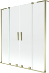 Mexen Velar L Duo vannikaitsesein, 2-osaline l&uuml;kanduks, 150 x 150 cm, l&auml;bipaistev, kuldne - 896-150-003-02-50