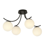Emibig laelamp Boston 4, must/valge