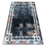 Pestav libisemisvastase tallaga vaip, 80x150 cm, must/rooste v&auml;rv