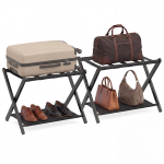 Pagasiriiuli komplekt 68x46x53 cm Must bambus