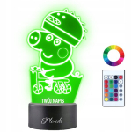 3d Led-&ouml;&ouml;lamp "pepa Pig" &ndash; isikup&auml;rastatud kingitus