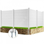 Privaatsustara VEVOR konditsioneerile, 4 paneeli, PVC, valge, 127 x 127 cm