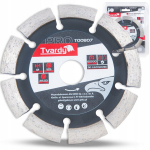 Tvardy teemantl&otilde;ikur T00807 125 mm, 12 mm, 22.23 mm, 12,200 p/min, segmenteeritud, kahepoolsed, kuiv ja m&auml;rg