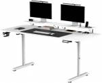 Elektriliselt reguleeritav m&auml;ngulaud Ultradesk HIGHLANDER XXL, 160 x 70 cm, 72&ndash;117 cm, valge