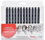Pentel Pointliner pliiatsikomplekt, 12 tk.