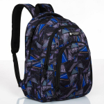 Ergonoomiline kooliseljakott Peterson, must / mitmev&auml;rviline, 25 l