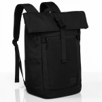 Ergonoomiline roll-top linnaseljakott Peterson 15,6-tollise s&uuml;learvuti kohaga, must, 21 l