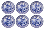 Serveerimistaldrikud Antique Bluex, 6 tk.