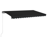 vidaXL kokkupandav varikatus LEDiga, 400 x 350 cm, antratsiithall