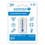 everActive 16340 / RCR123A 3,7 V 650 mAh Li-ion aku, micro USB laadimine