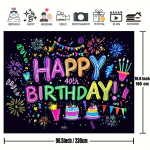 &Otilde;nnelik 40. S&uuml;nnip&auml;eva Taust Dekoratsioonid Pickify, 230*180cm/90.5*70.8inch