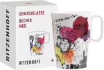 Ritzenhoff 3731004 kohvikruus 330 ml - seeria Genussklasse nr 4 - figuurimotiiviga portselankruus - disaintoode