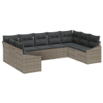 vidaXL Diivanikomplekt padjaga 9 pcs Hall pol&uuml;rotang