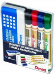 Pentel Mw85 markerid kustutuskummiga, 4 v&auml;rvi