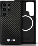 BMW nahk Carbon&ldquo; &uuml;mbris MagSafe'iga Samsung Galaxy S25 Ultra jaoks &ndash; must