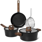 Just Perfecto pottide komplekt 6 osa, must