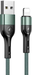 USAMS punutud kaabel Lightning iPhone 12 13 14 jaoks, kiire andmeedastus, 1M