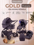 CHICCOLINO GOLD 3in1 jalutusk&auml;ru &ndash; sportiste, kandek&auml;ru, turvah&auml;lli adapterid