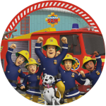 &Uuml;hekordsete taldrikute komplekt Fireman Sam, 23 cm, 8 tk.