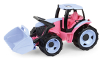 Esilaaduriga traktor (roosa/helesinine), 62 cm, LENA Giga Truck, 02050