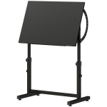 Joonestuslaud reguleeritava nurgaga, metallraam, puitlaastplaat, 90 x 60 cm, must
