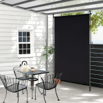 V&auml;litingimustele m&otilde;eldud kokkut&otilde;mmatav vertikaalne rullkardin, 200x220-310 cm, must