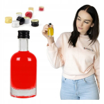 Klaasist minipudel Tadek 50ml korgiga, kingituseks