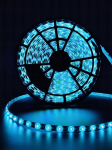 Led riba optilise l&auml;&auml;tsega, 48 Led/m, 24v, 10m, helesinine