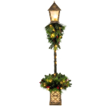 J&otilde;uludekoratsioon, vintage latern LED-tuledega, 150 cm, roheline