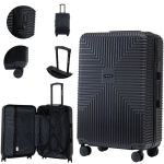 Suur kohver Wings Jackdaw L, 28", 97 l, TSA lukk, vaiksed topeltrattad 360&deg;, vastupidav pol&uuml;karbonaadist korpus, Large suitcase