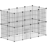 Hamstripuur modulaarne, 0,72 m&sup2;, 120 x 60 x 80 cm, must