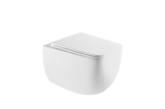 Seina-WC 110E, 53 &times; 36 cm, valge, Tornado Flush, Slim Soft Close, suletud alaosaga