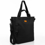 Suur naiste shopper-kott Rovicky A4, 2 tasku ja rihmaga, must