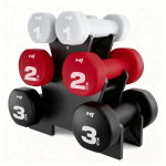Hantlite komplekt koos alusega Hop-Sport, 12 kg