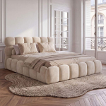 Voodi TRIUMPH + Madrats SAPNAS 2 XL|180x200|Beež #5|Veluur
