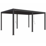 Paviljon Pergola Deluxe Pro Automatic 4x6 LED-iga, tumehall
