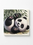 Teemantmosaiik naistele m&auml;ngleva panda motiiviga, 20x20 cm