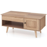 T&otilde;stetava kaanega kohvilaud hoiuruumiga 100,3x49,5x45,7 cm naturaalne