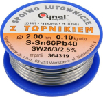Toya Jootmisliim 76818, 100g, 2mm, F-SW26, halogeen, ilma puhastamiseta, 2.5%, 190˚C, pliit, 3 tuuma