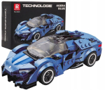 Sportauto, klotsid, sinine, 327 t&uuml;kki, klotside komplekt, Reobrix, tehnik