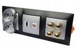 Seinakontakt 4 k&otilde;larit, Hdmi, Rj45, 230v