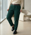Viskoosist riidest triibulised suede-efektiga p&uuml;ksid v&ouml;&ouml;ga, ONE SIZE
