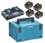 Tarvikute komplekt Makita Powerpack; 18V; 4x5,0 Ah + DC18RD m&otilde;eldud 18 V t&ouml;&ouml;riistadele