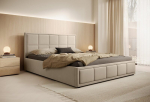 Voodi PRESTIGE + Madrats SAPNAS 2 XL|180x200|Beež|Veluur