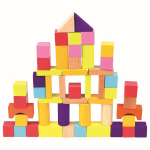 V&auml;rvilised puidust klotsid Bino, 50 tk