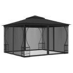 vidaXL kardinatega varikatus, 300 x 300 x 265 cm, antratsiithall