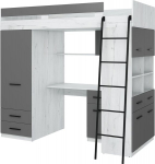 Narivoodi Meblocross Level P, 90x200 cm, valge/hall