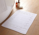 Vannimatt 50x70 cm, valge, 700 g, kreeka mustrid